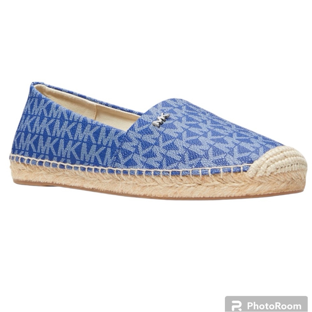 MICHAEL KORS-  Kendrick Logo Printed Slip-On Espadrilles, NEW - Picture 2 of 5